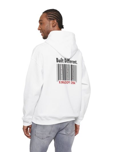 Built Different Hoodie - Unisex Heavy Blend Pullover, Casual Streetwear, Gift for Him/Her, Unique Bar Code Design, Everyday Comfort