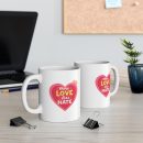 Heartfelt Love Ceramic Mug for Coffee, Tea, or Hot Chocolate | Ideal Gift for Valentine's Day, Anniversaries, and Home Decor