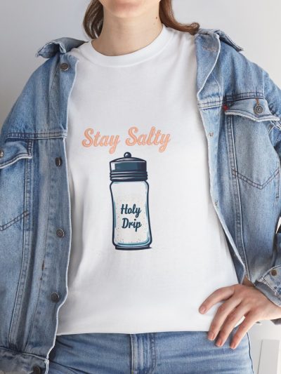 Stay Salty Unisex Cotton Tee, Funny T-Shirt, Casual Wear, Gift for Friends, Beach Theme Apparel, Summer Vacation Top