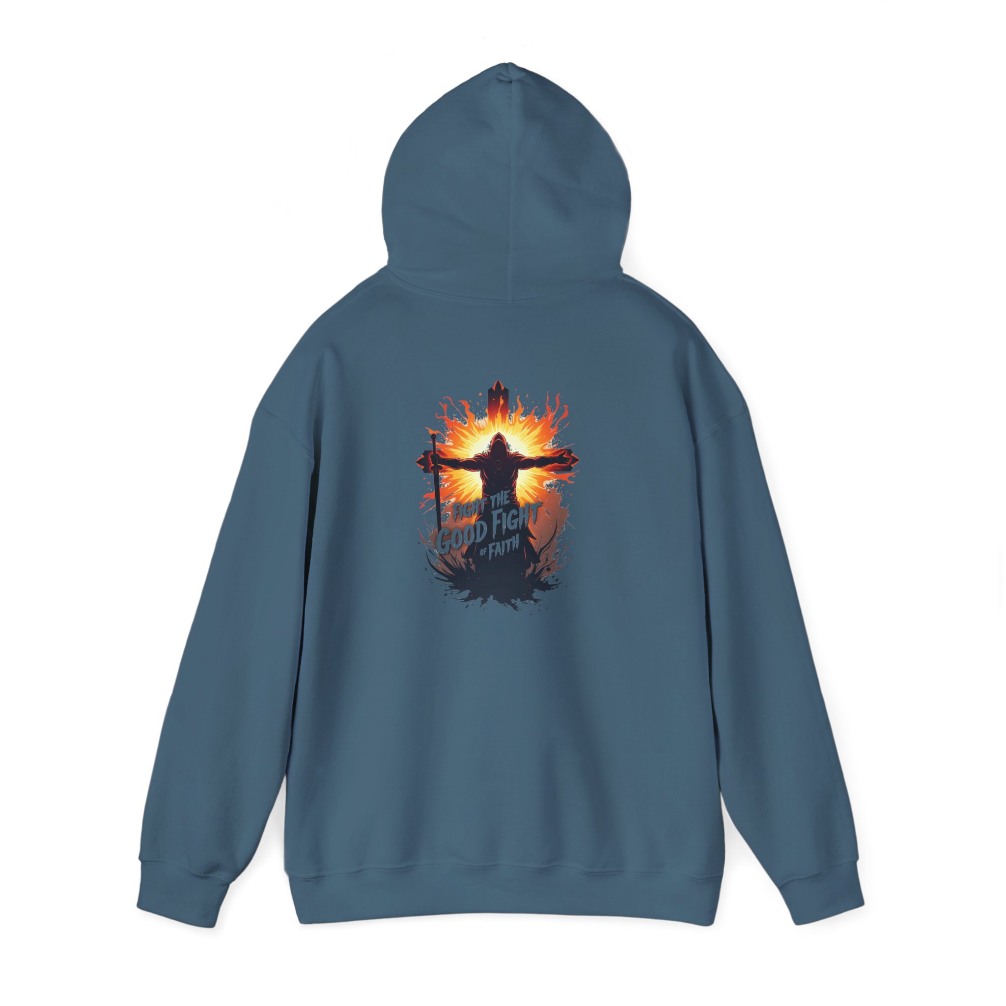 Inspirational Hooded Sweatshirt, Fight The Good Fight Hoodie, Gift for Him/Her, Motivational Sweatshirt, Cozy Casual Wear - Image 9