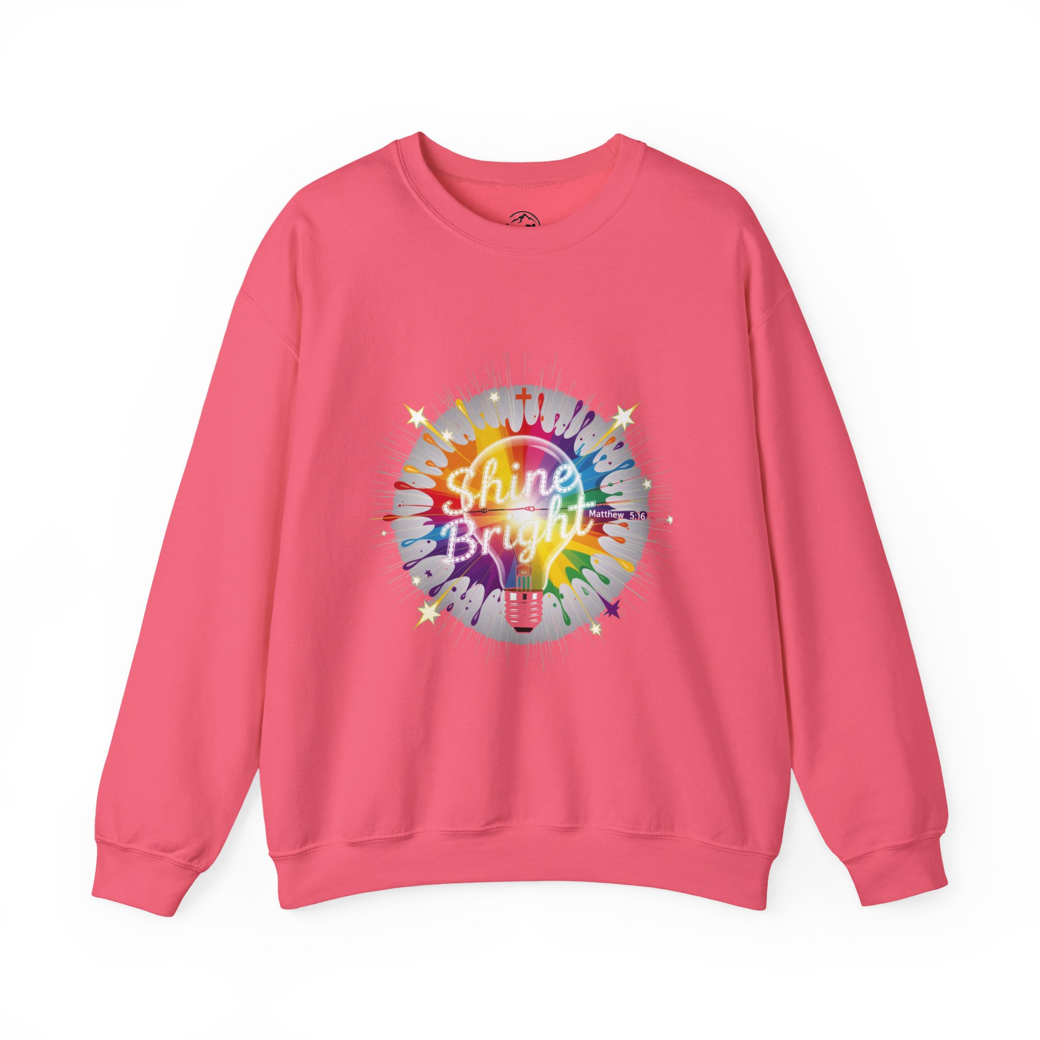 Shine Bright rainbow paint splatter Sweatshirt | motivational crewneck - Image 12