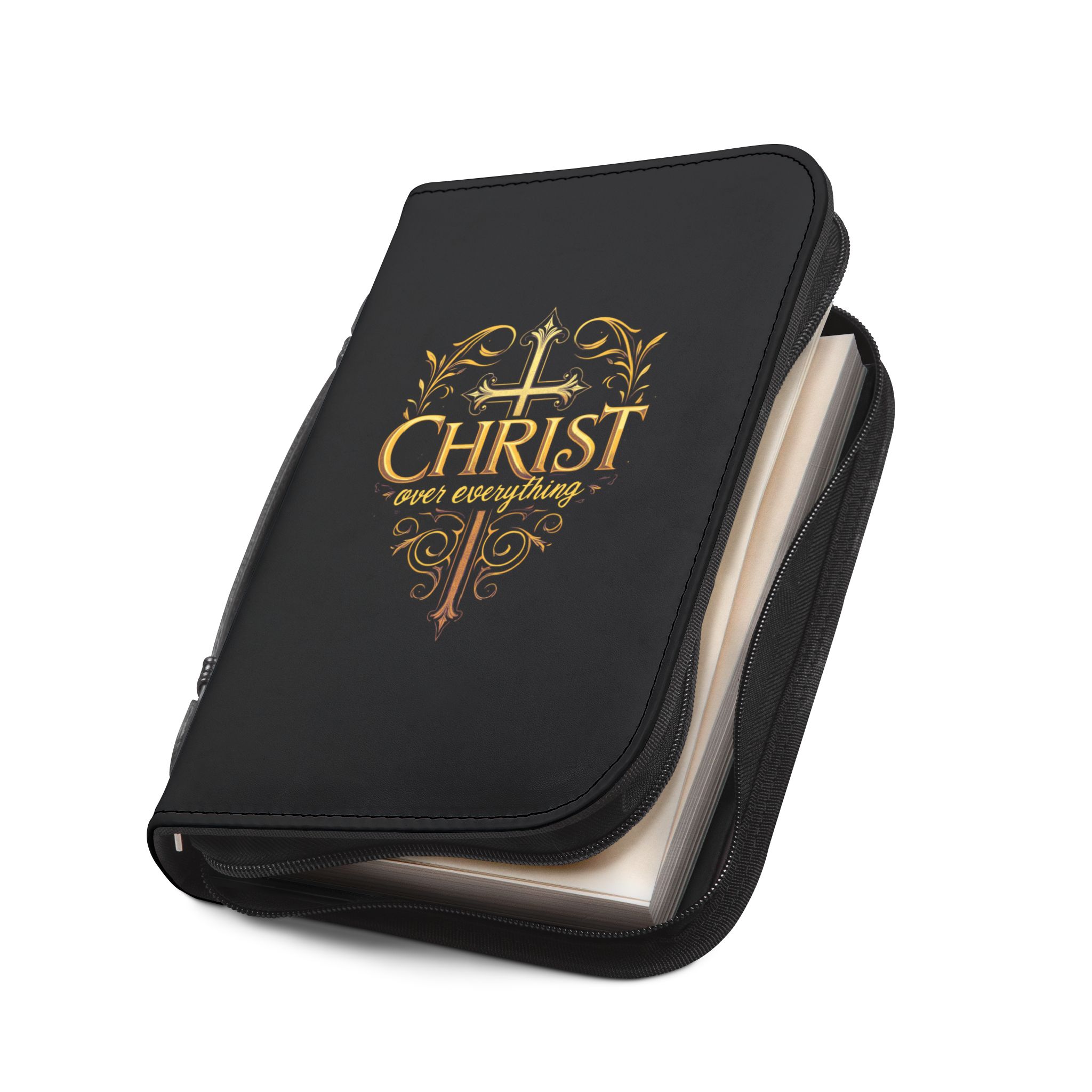 Christian Bible Cover – 'Christ Over Everything' Design, Bible