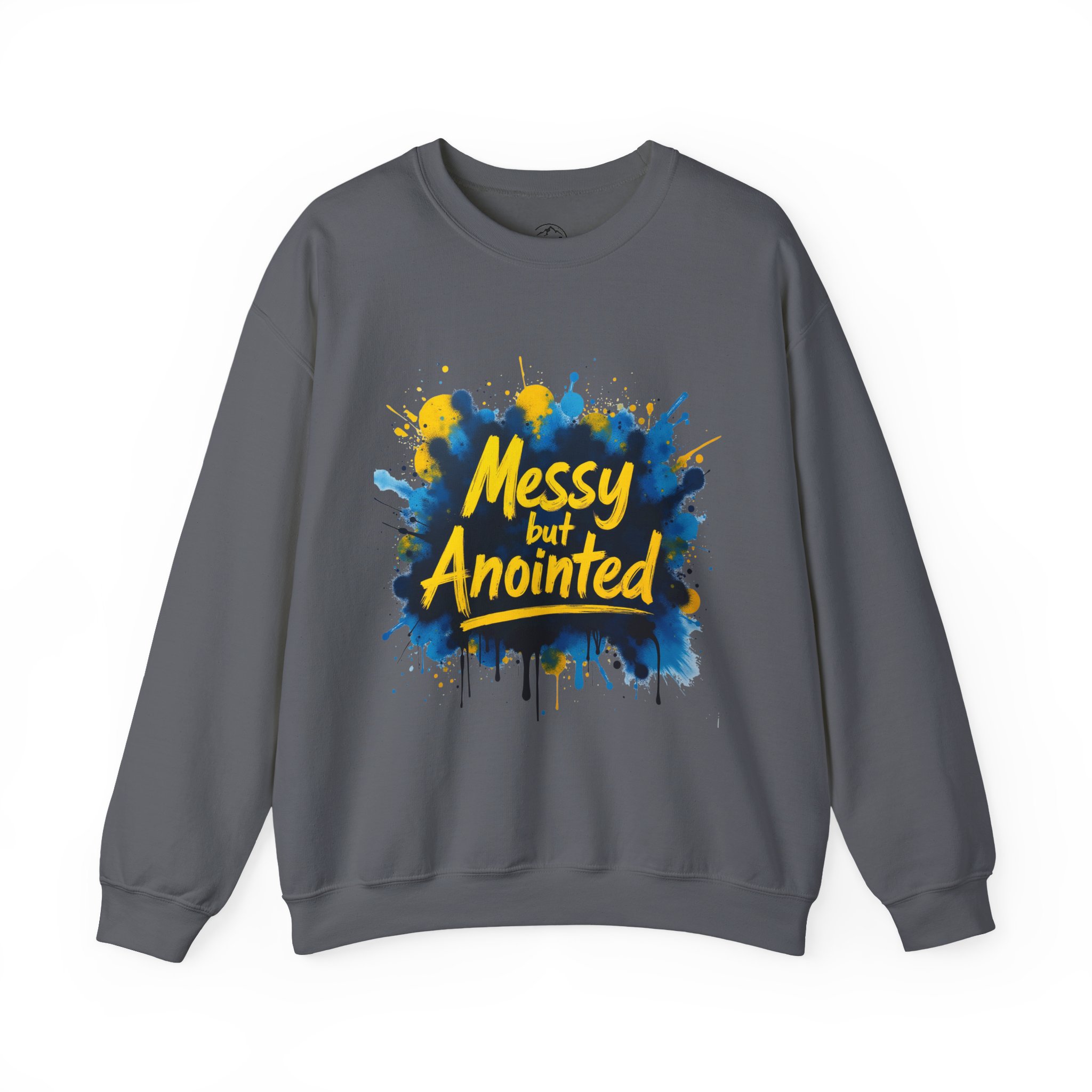 Messy but Anointed Sweater, Comfortable Crewneck Sweatshirt, Inspirational Gift, Unisex Casual Wear, Everyday Style, Christian Apparel - Image 10