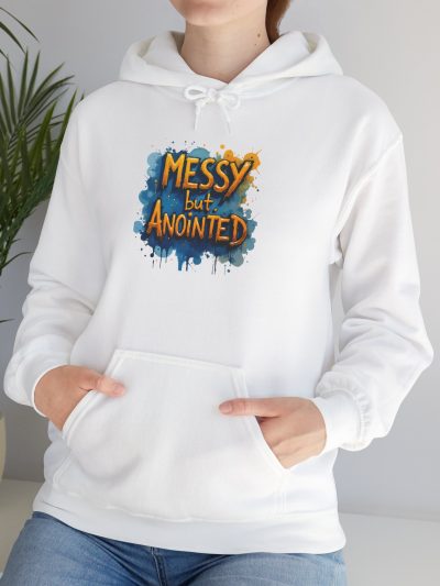 Messy but Anointed Hoodie - Unisex Heavy Blend Sweatshirt, Cozy Gift, Inspirational Apparel, Church Events, Casual Wear