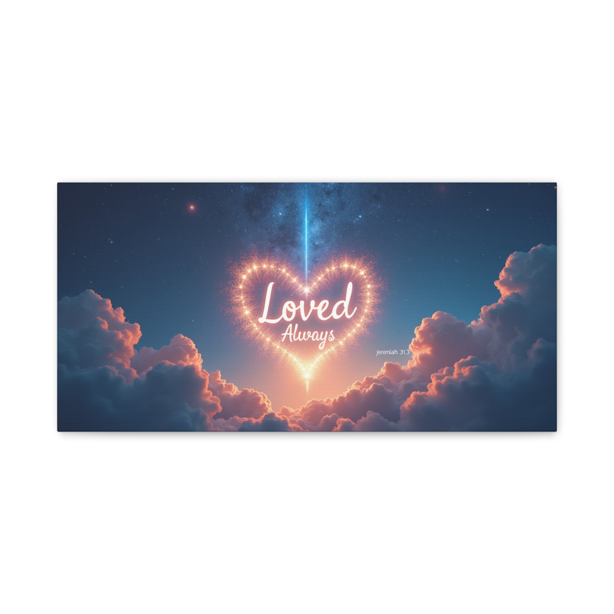 Loved Always Heart Wall Art — Matte Stretched Canvas - Image 2