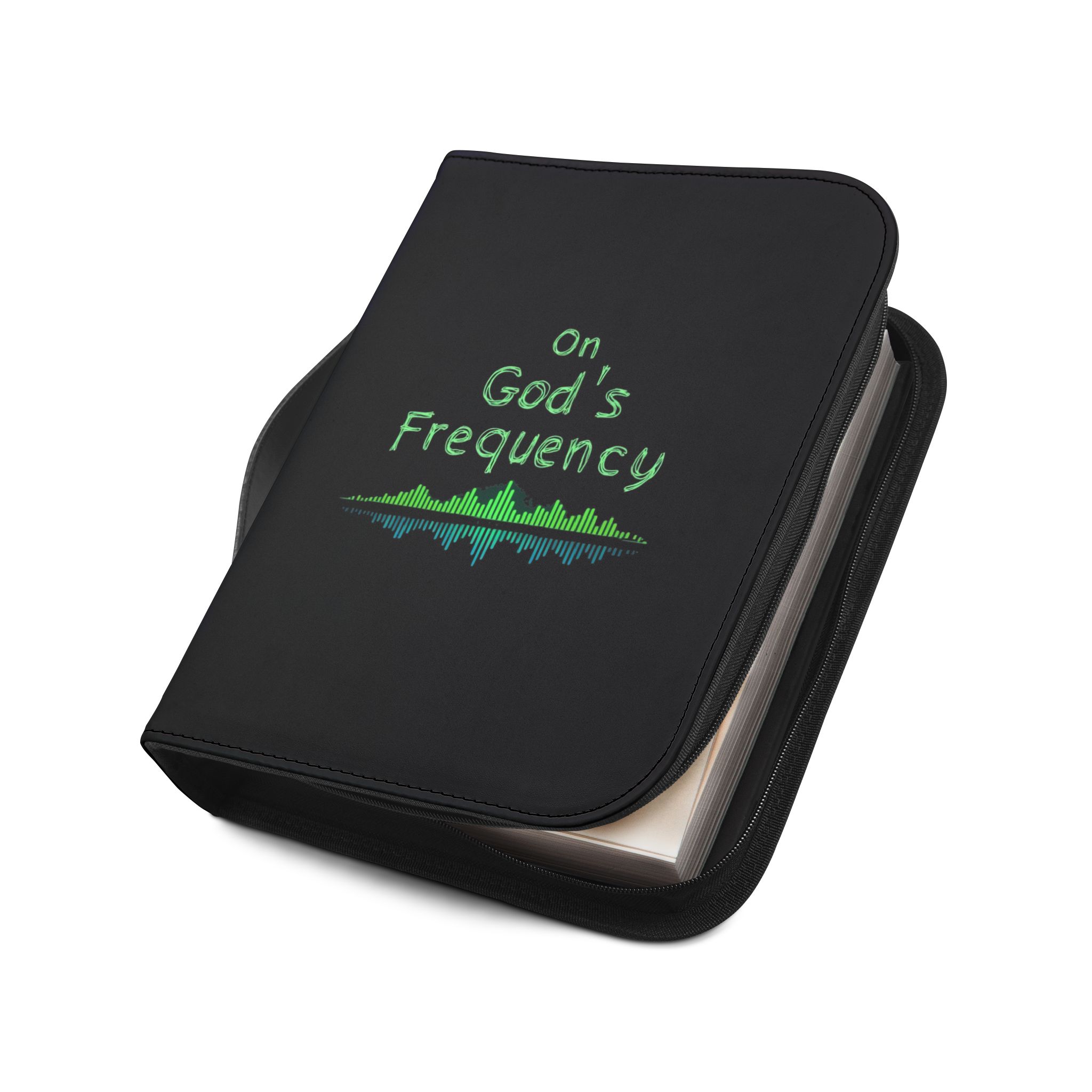 On God's Frequency Bible Cover, Christian Accessory, Faith Journal Case, Religious Gift, Spiritual Organization - Image 8