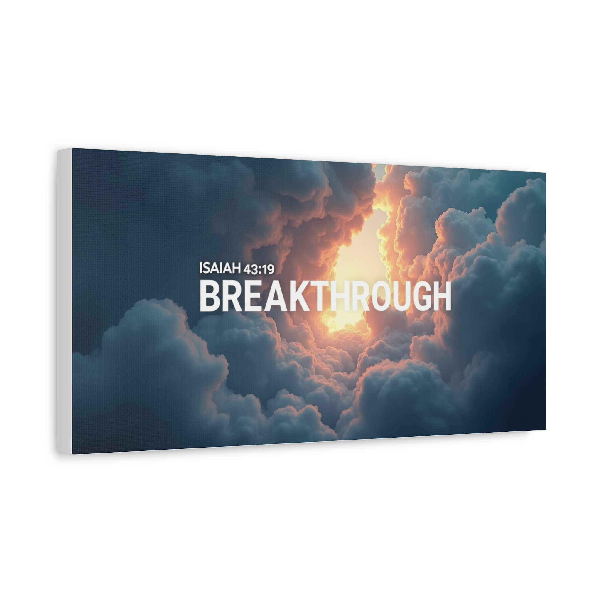 Breakthrough Canvas Wall Art — Isaiah 43:19 Inspirational Matte Stretched Canvas - Image 3