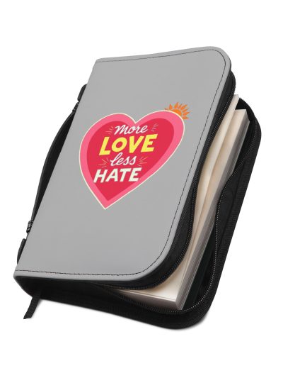 Vibrant Love-Themed Bible Cover, Religious Gift, Faith Journal, Inspirational Design, Cute Heart Art