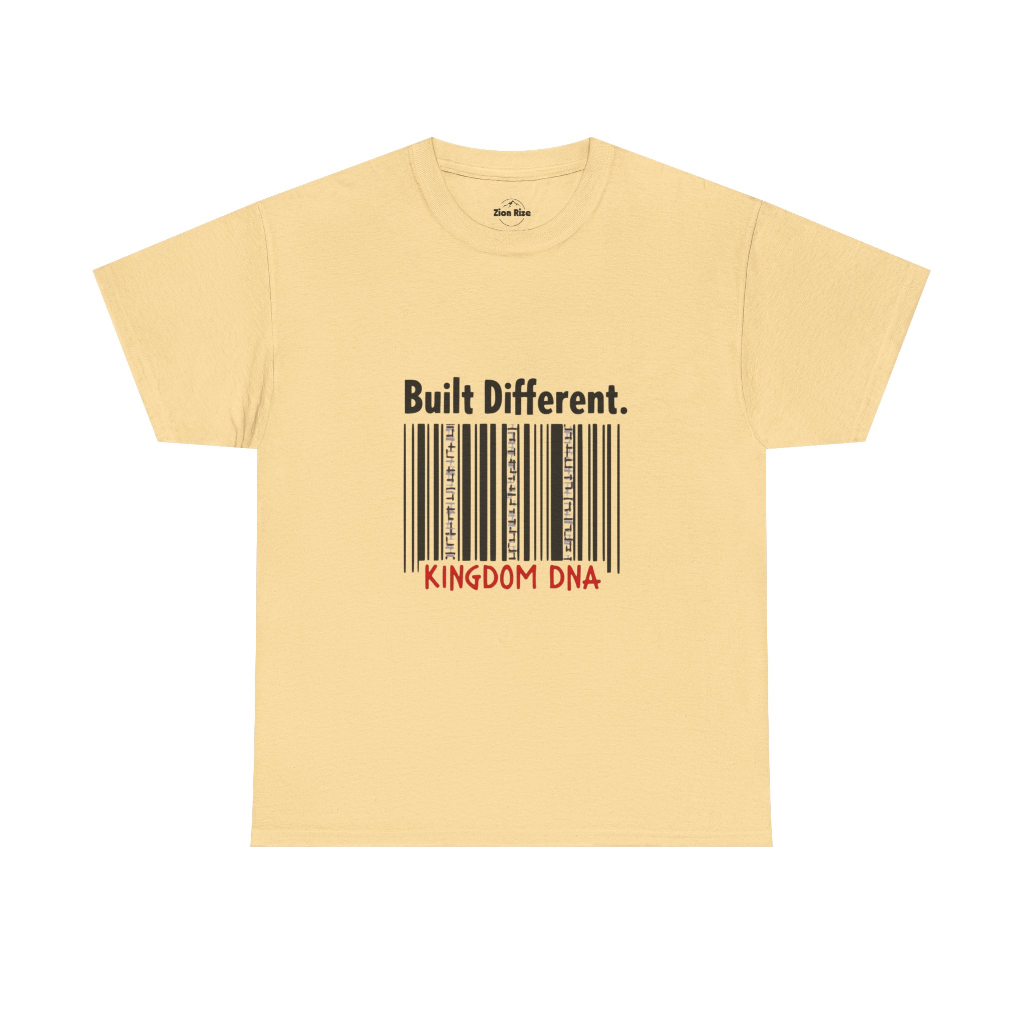 Unisex Heavy Cotton Tee - "Built Different" DNA Barcode Shirt, Casual Wear, Graphic Tee, Gift for Him/Her, Motivational Style - Image 7