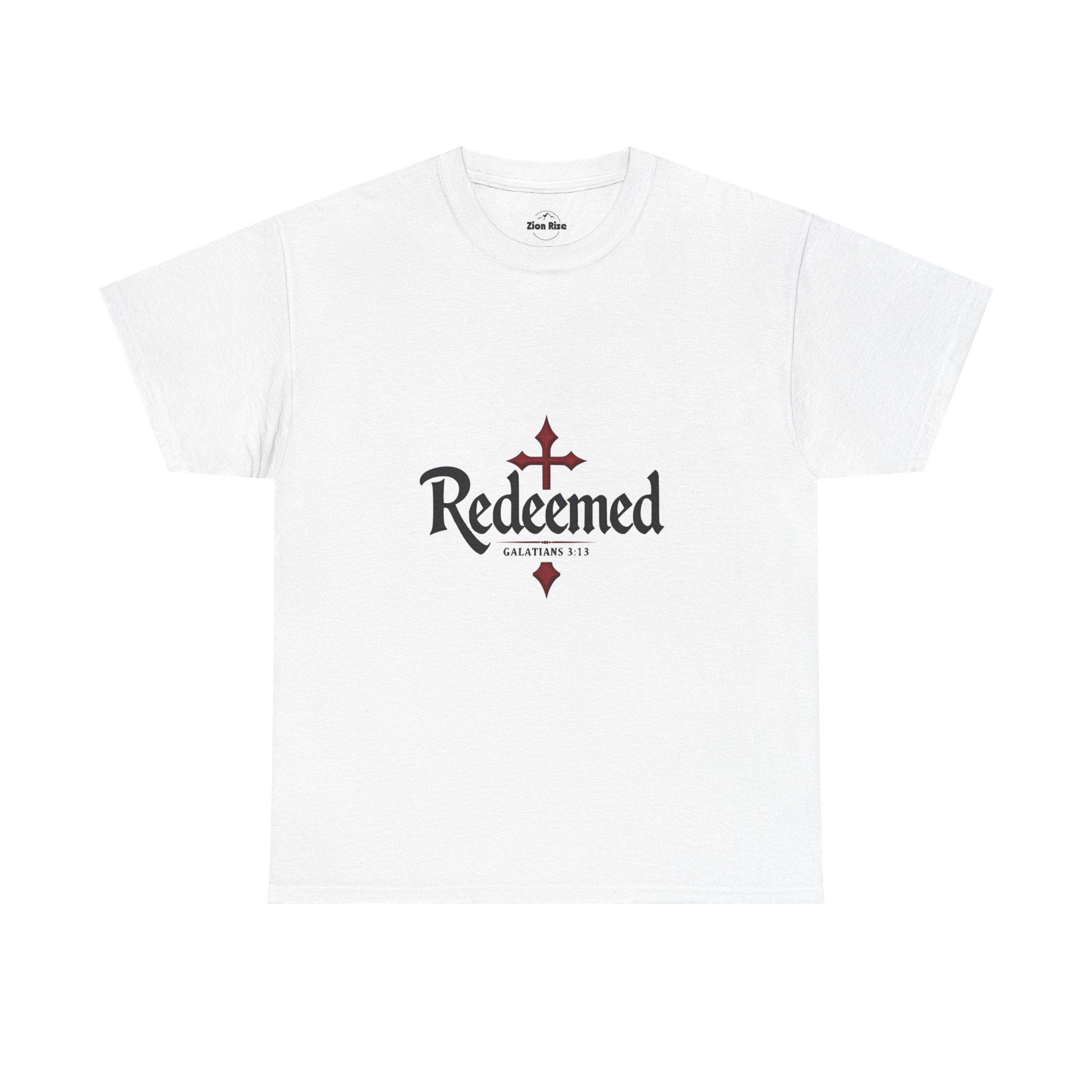 Christian, Faith Inspired, Redeemed, Unisex Heavy Cotton Tee - Image 3