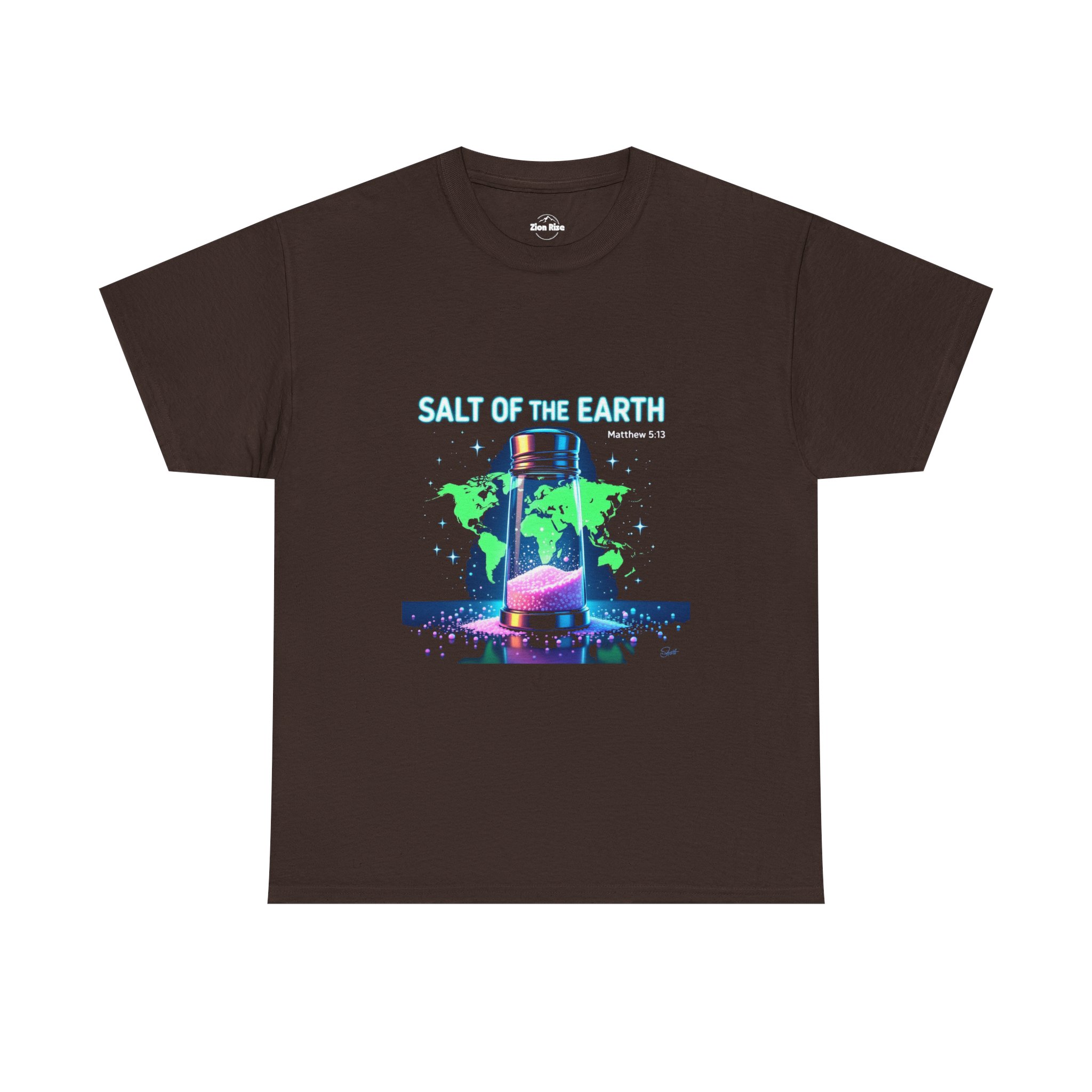 Salt of the Earth T-Shirt | Salt Shaker Globe Faith Design - Image 6