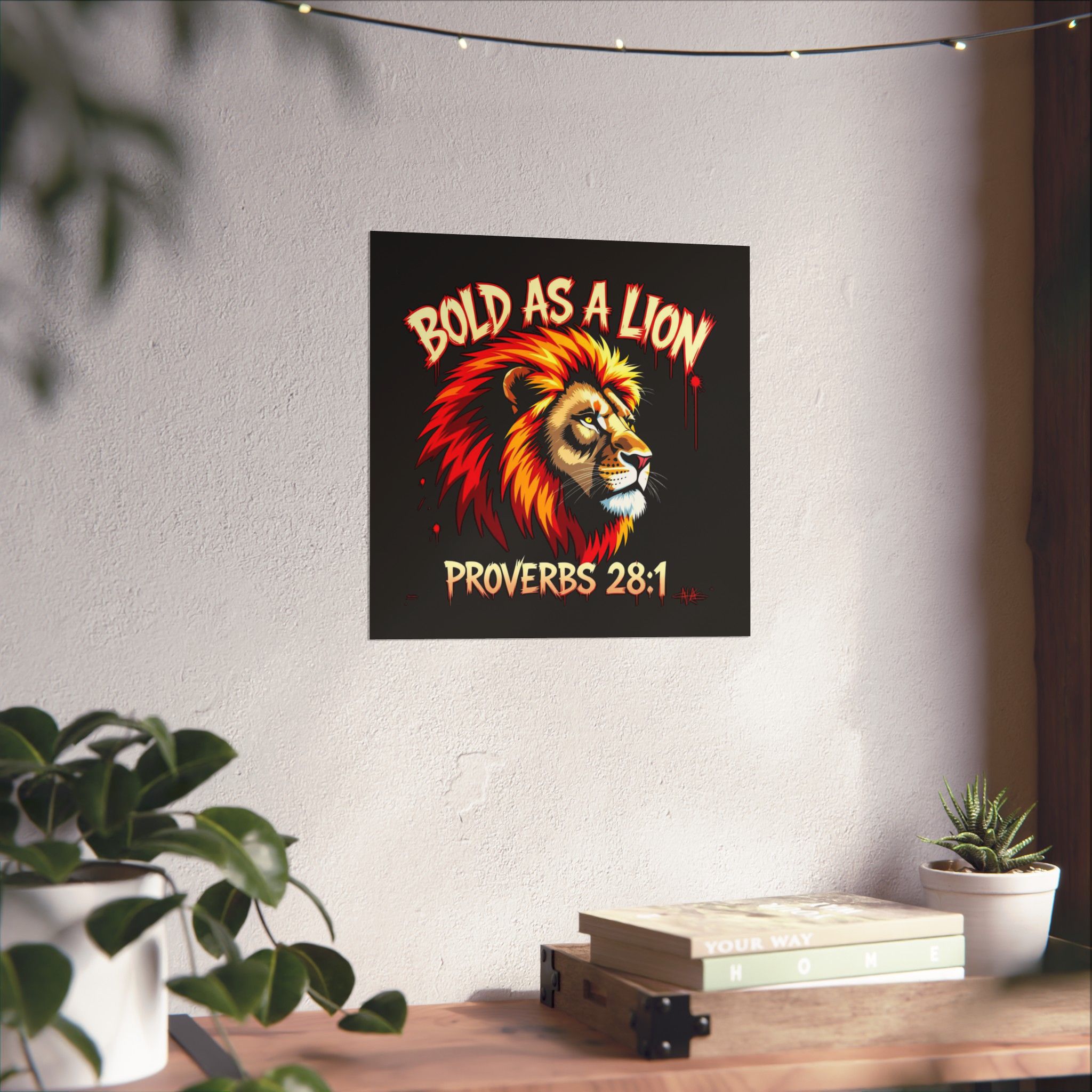 Bold as a Lion Proverbs 28:1 Poster | Matte Horizontal - Image 5