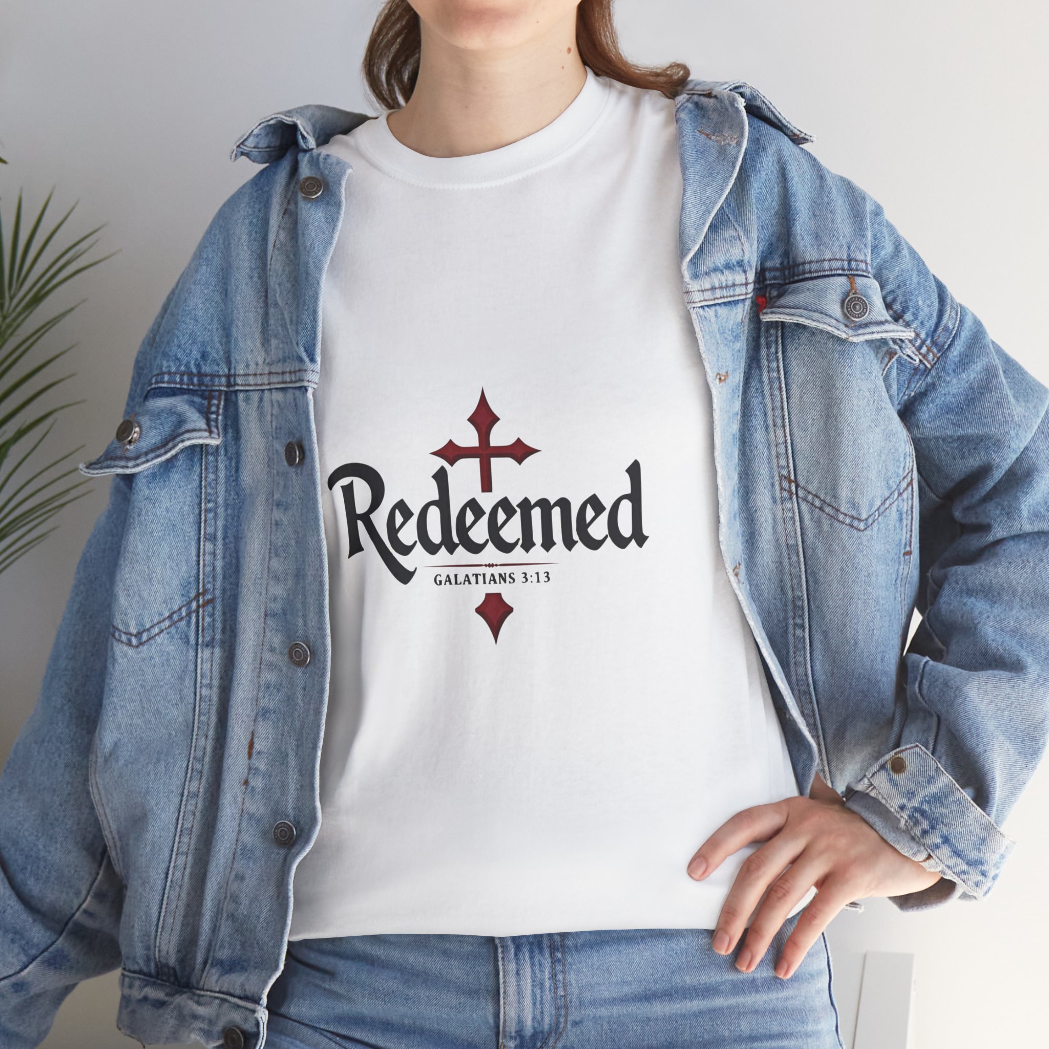 Christian, Faith Inspired, Redeemed, Unisex Heavy Cotton Tee