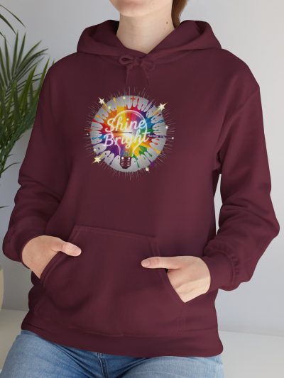 Shine Bright Rainbow Burst hoodie | Unisex Colorful sunburst design