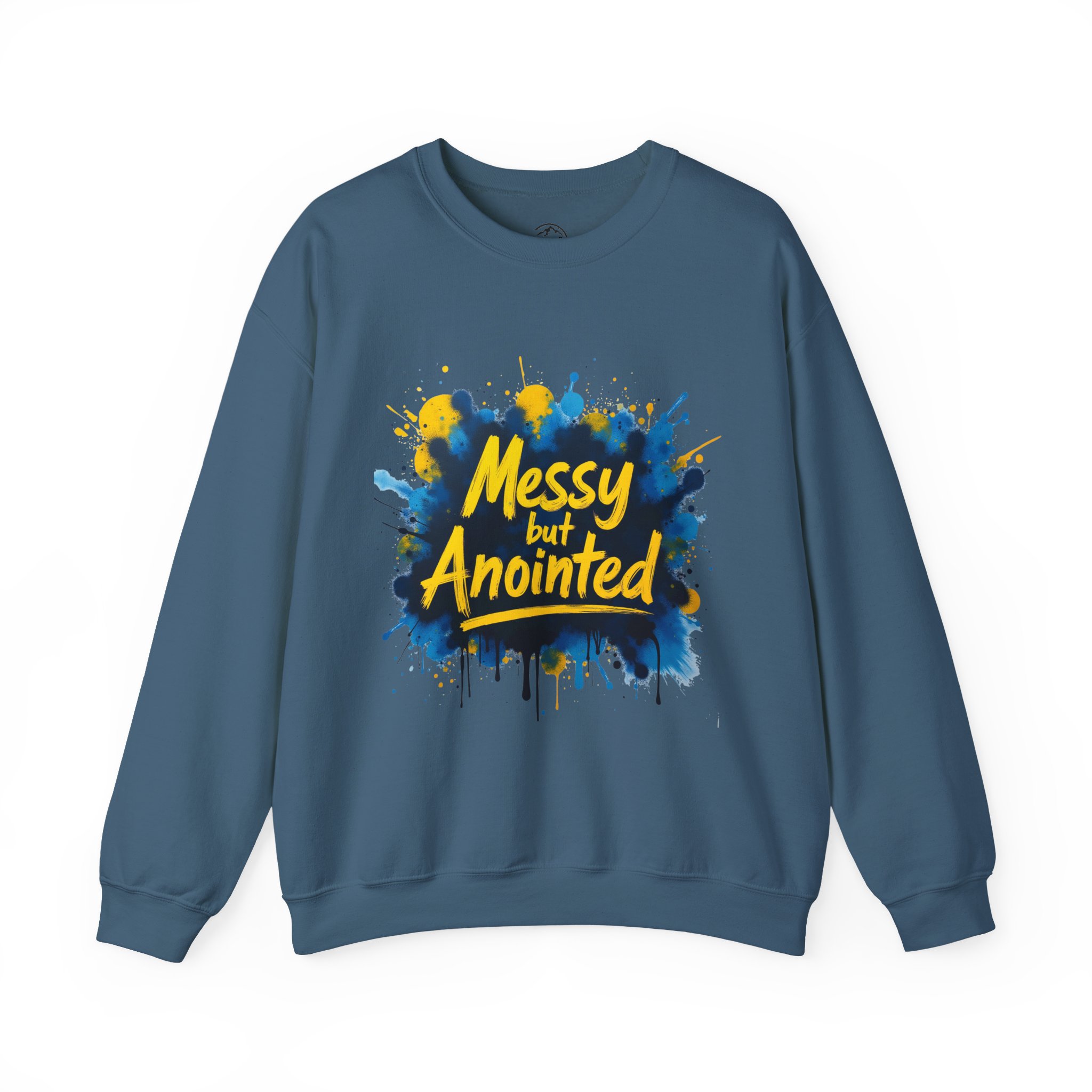 Messy but Anointed Sweater, Comfortable Crewneck Sweatshirt, Inspirational Gift, Unisex Casual Wear, Everyday Style, Christian Apparel - Image 9