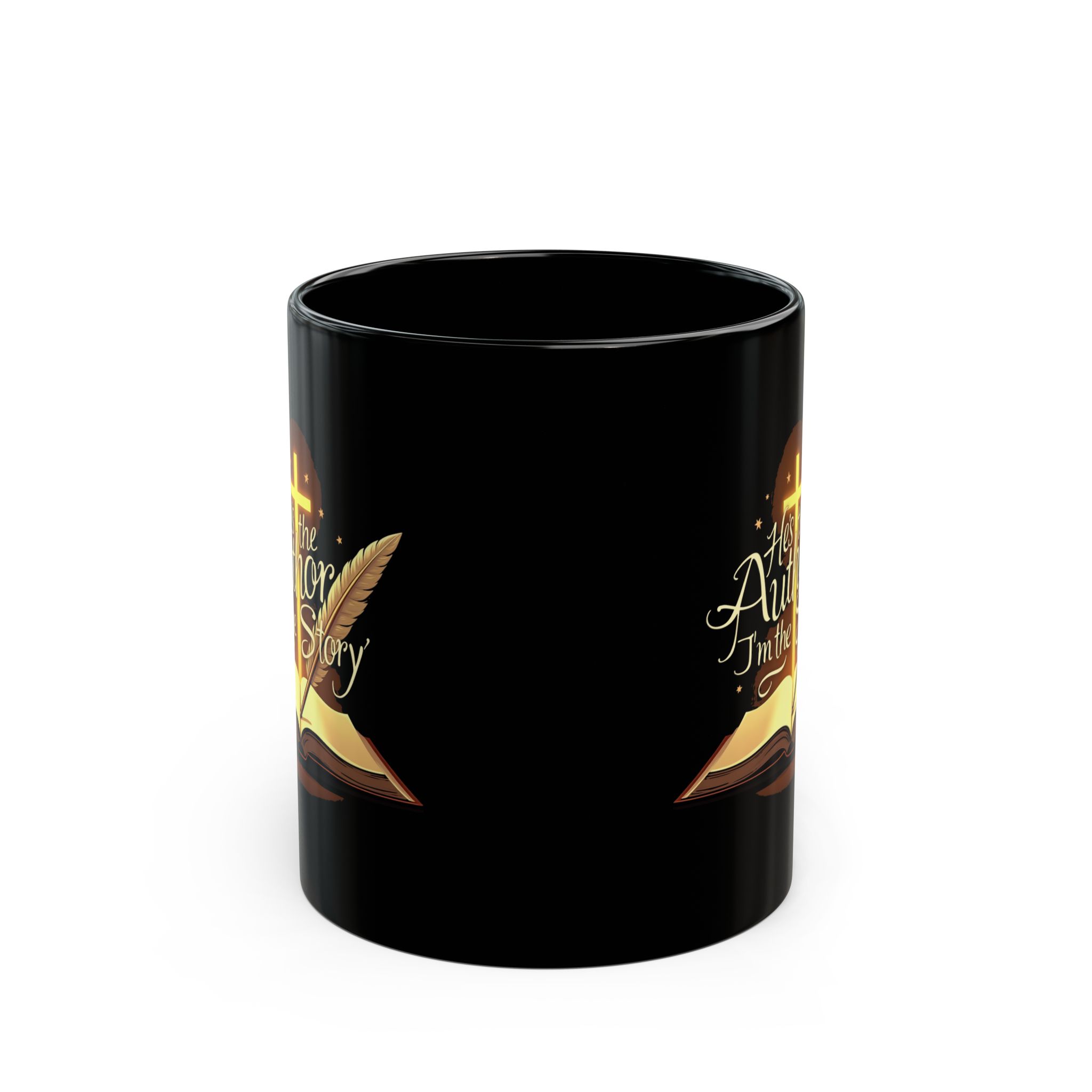 Faith-Inspired Black Mug: Perfect Gift for Writers, Christians, and Book Lovers | 11oz or 15oz | Inspirational Coffee Cup - Image 2