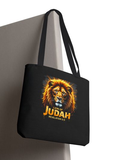 Lion of Judah Unisex Tote Bag | Lion Graphic, Revelation 5:5 Christian Artwork