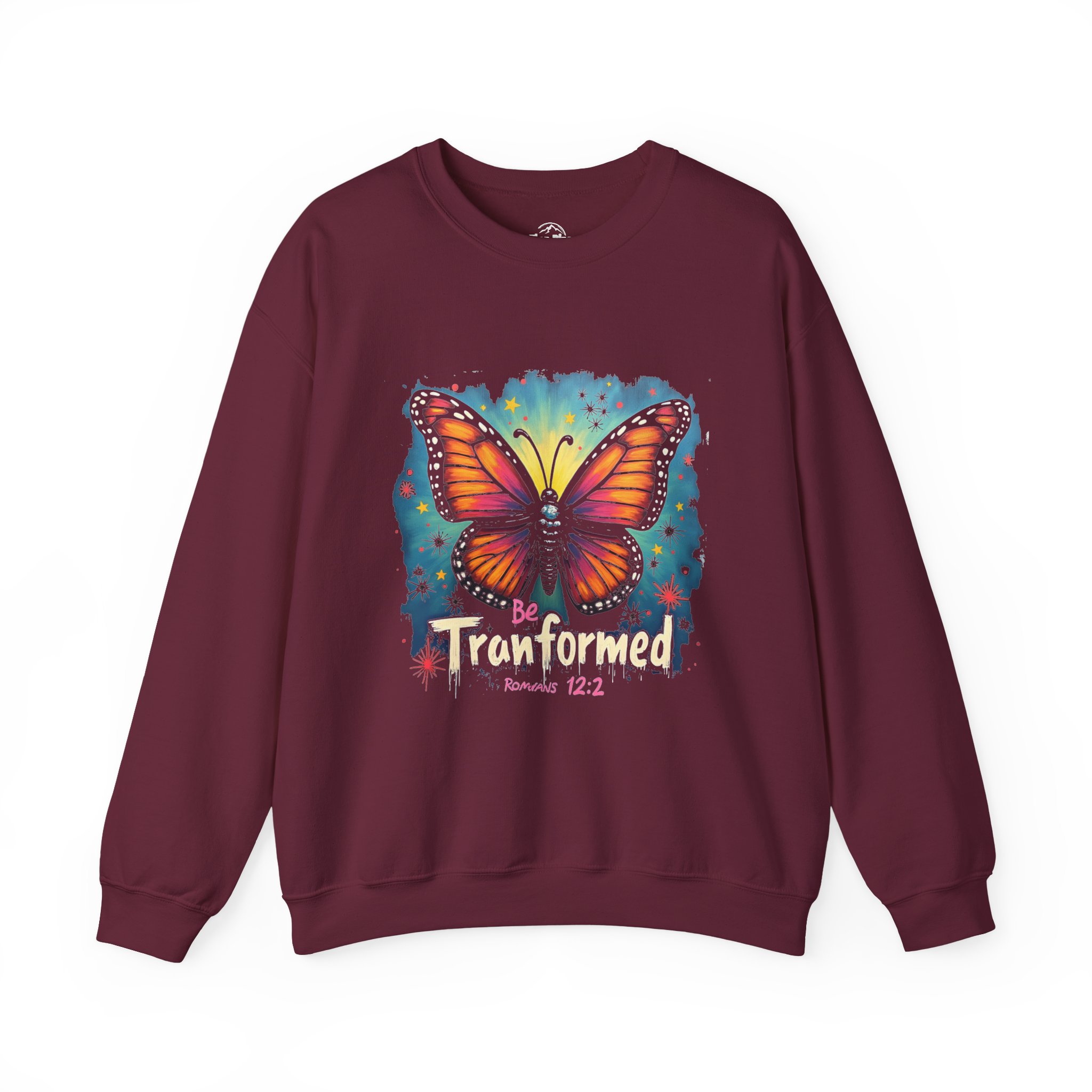 Transformed Butterfly sweatshirt | Christian Scripture Romans 12:2, Monarch Wings, Faith Apparel - Image 5