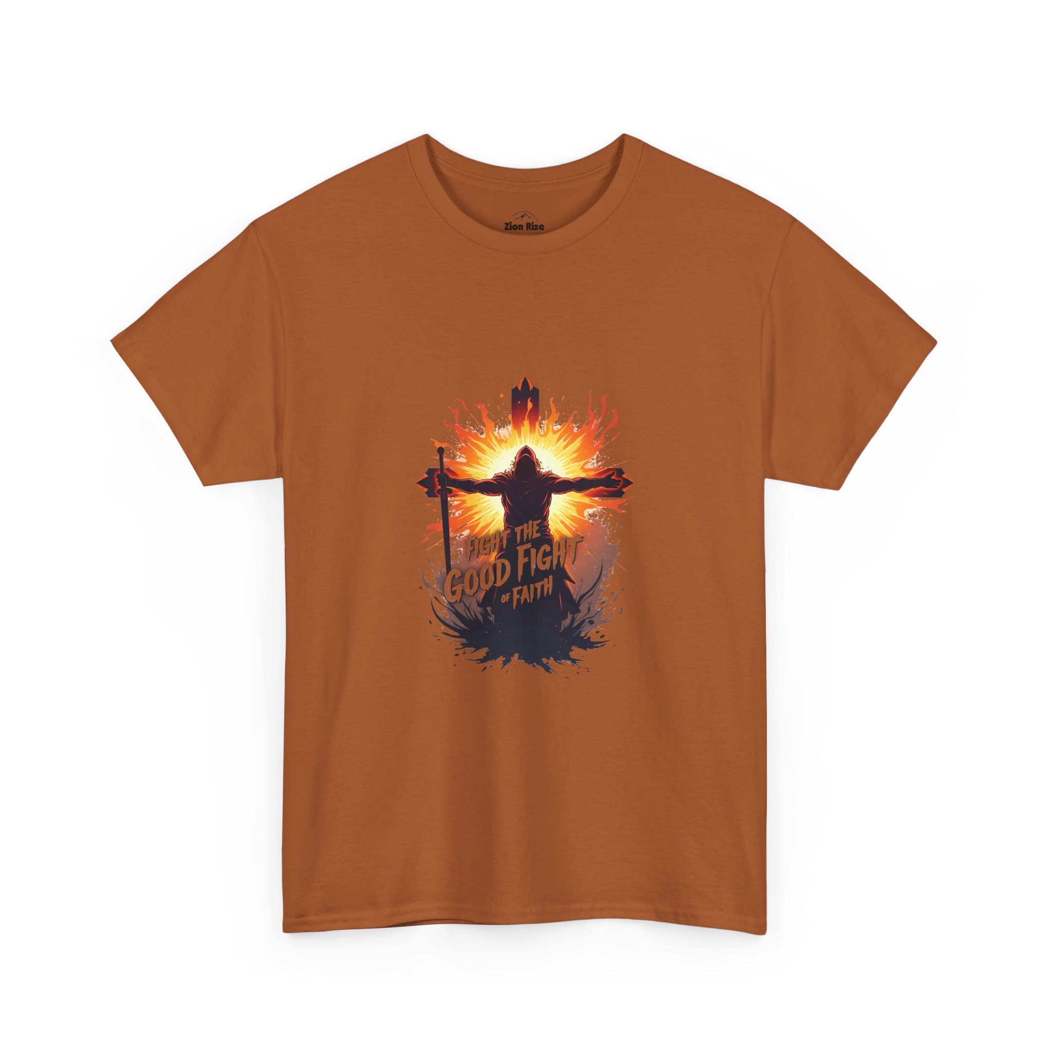 Fight the Good Fight, Christian Streetwear, Gift, Unisex Heavy Cotton Tee - Image 10