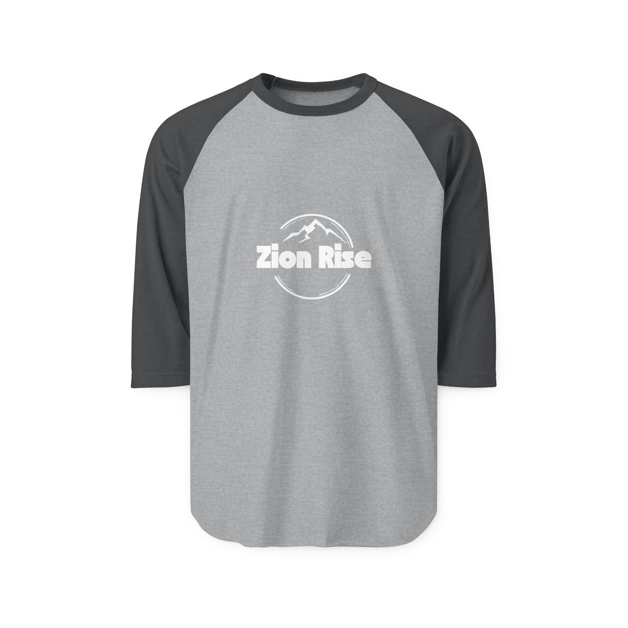 Zion Rise mountain logo Raglan Shirt | 3/4 sleeve baseball tee - Image 4