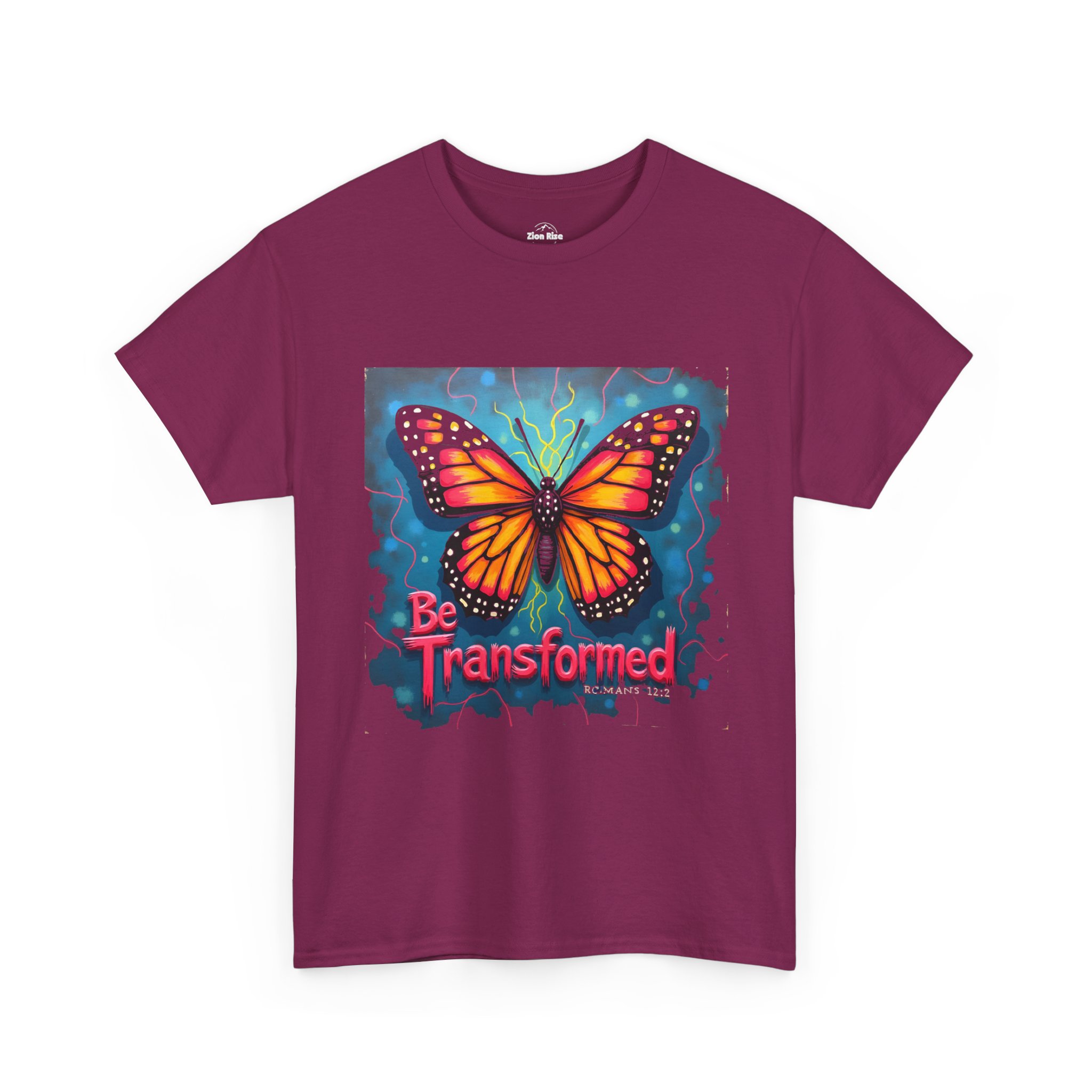 Be Transformed Rainbow Butterfly T-Shirt | Inspirational Design - Image 10