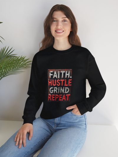 Faith Hustle Grind Repeat Sweatshirt - Motivational Crewneck, Gift for Entrepreneurs, Cozy Casual Wear, Inspirational Sweatshirt, [...]