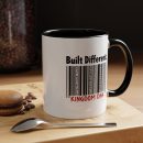 Built Different Accent Coffee Mug, Unique Ceramic Cup, Perfect Gift for Coffee Lovers, Birthday