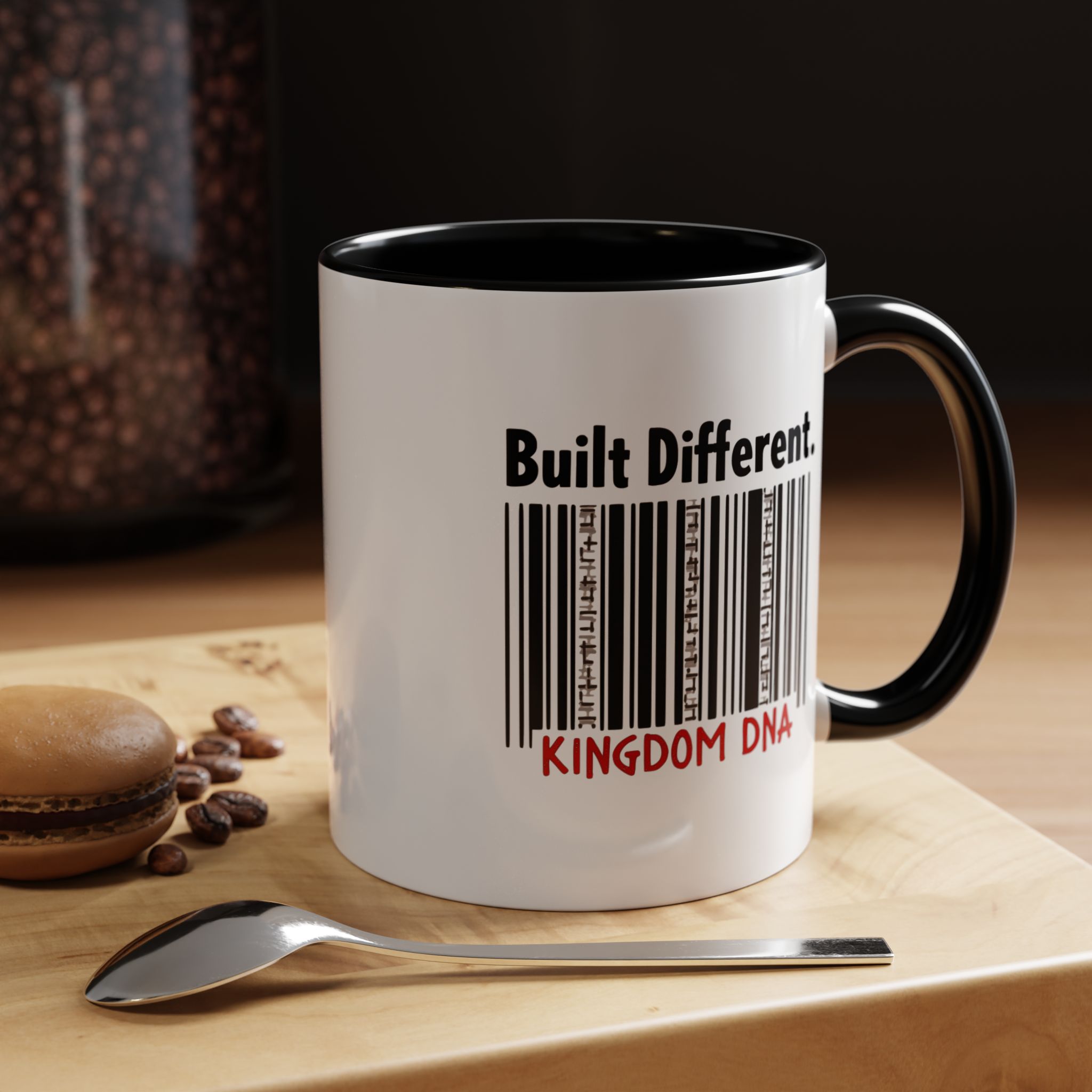 Built Different Accent Coffee Mug, Unique Ceramic Cup, Perfect Gift for Coffee Lovers, Birthday