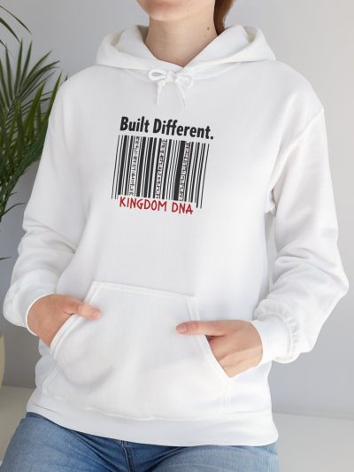 Unisex Hooded Sweatshirt - Built Different, Custom Graphic Hoodie, Casual Streetwear, Gift for Men & Women, Trendy Outfit