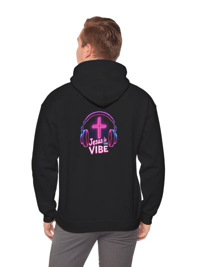 Jesus is VIBE Hooded Sweatshirt, Unisex Hoodie, Faith-Based Apparel, Christian Gift, Music Lover Sweatshirt