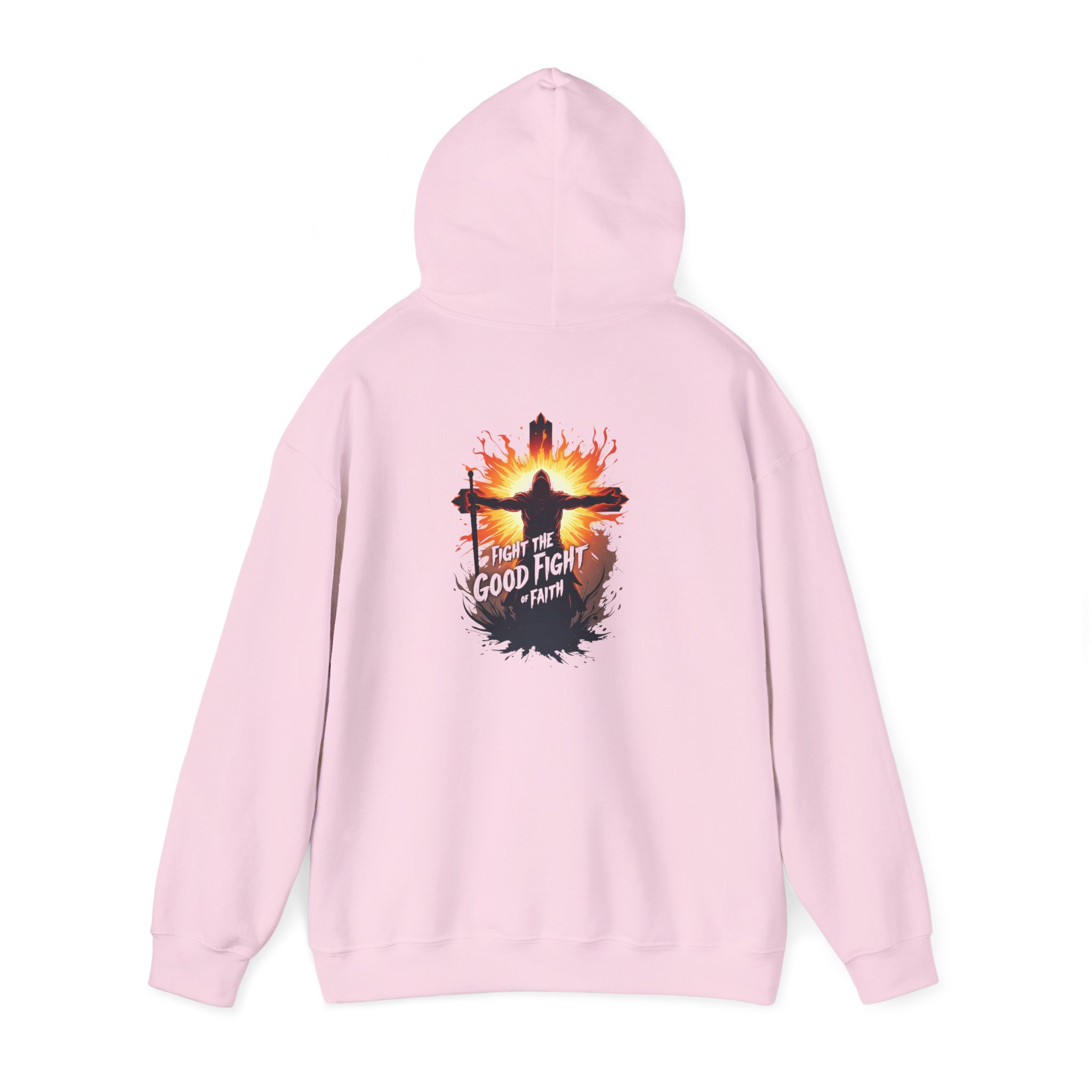 Inspirational Hooded Sweatshirt, Fight The Good Fight Hoodie, Gift for Him/Her, Motivational Sweatshirt, Cozy Casual Wear - Image 10