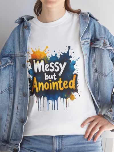 Messy but Anointed Heavy Cotton Tee - Perfect Gift for Faith & Creativity, Casual Wear, Church Events, Inspirational Fashion, Everyday [...]