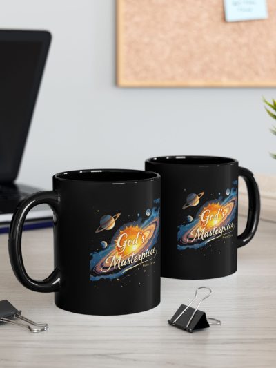 God's Masterpiece Galaxy Mug | Black Ceramic Coffee Mug