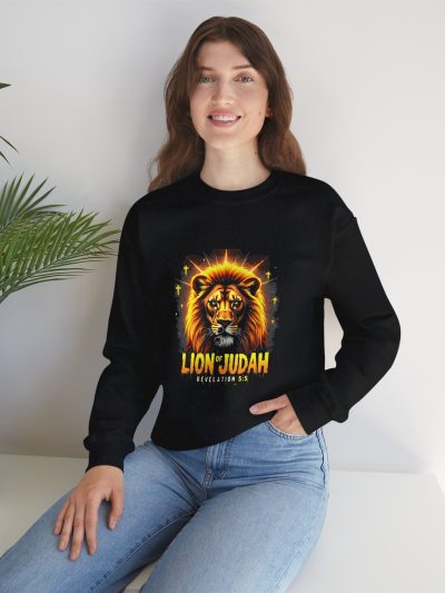 Lion of Judah Crewneck Sweatshirt | Biblical Lion Revelation 5:5