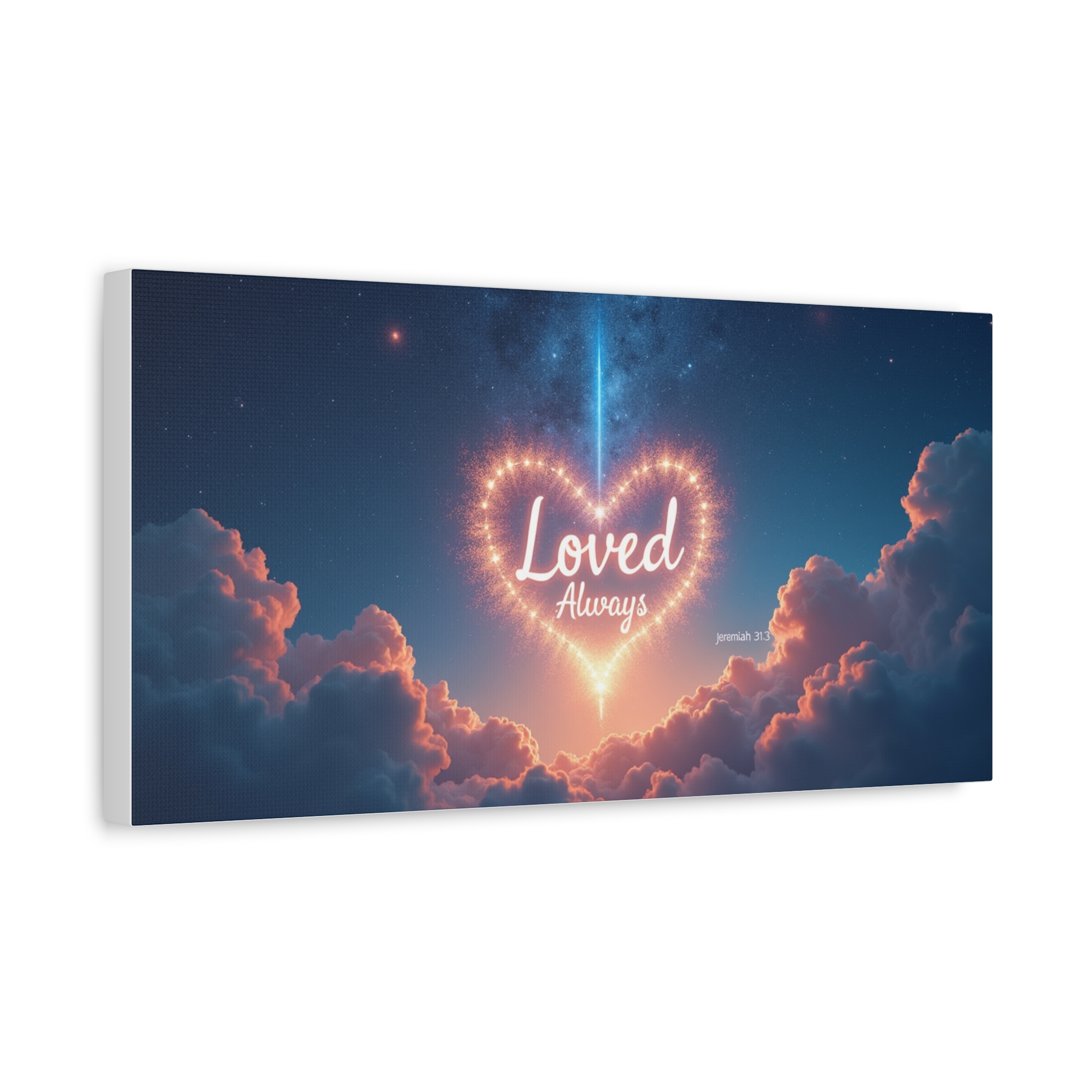 Loved Always Heart Wall Art — Matte Stretched Canvas - Image 3