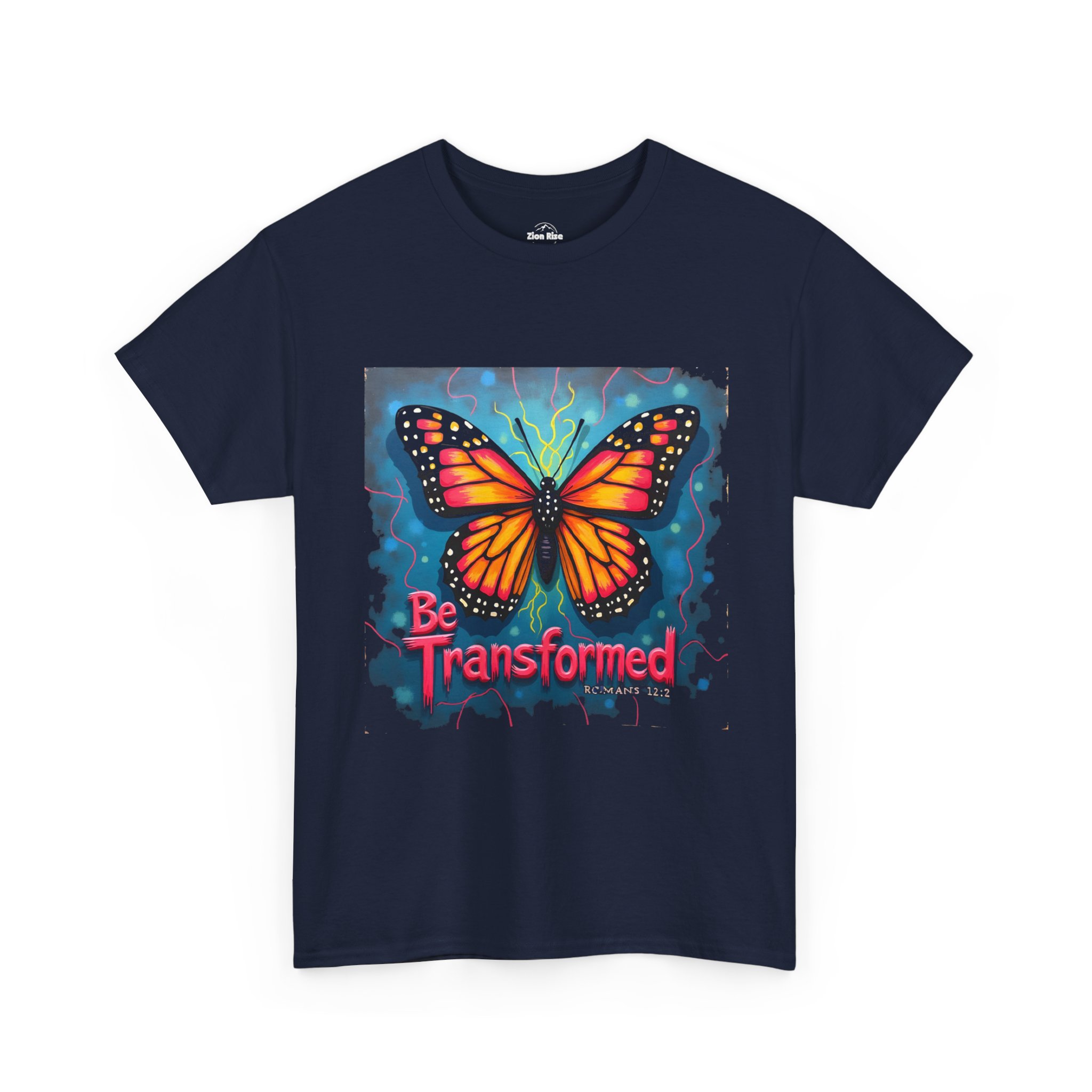 Be Transformed Rainbow Butterfly T-Shirt | Inspirational Design - Image 9