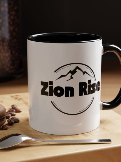 Zion Rise Accent Coffee Mug - Perfect for Nature Lovers, Adventurers, Home Office Decor, Gift for Hikers, Motivational Coffee Cup
