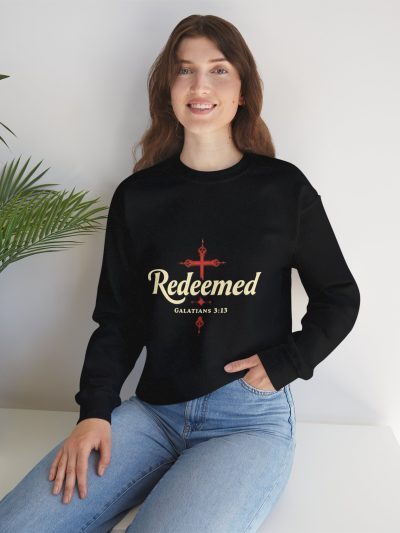 Christian, Faith Inspired, Redeemed, Unisex Crewneck Sweatshirt
