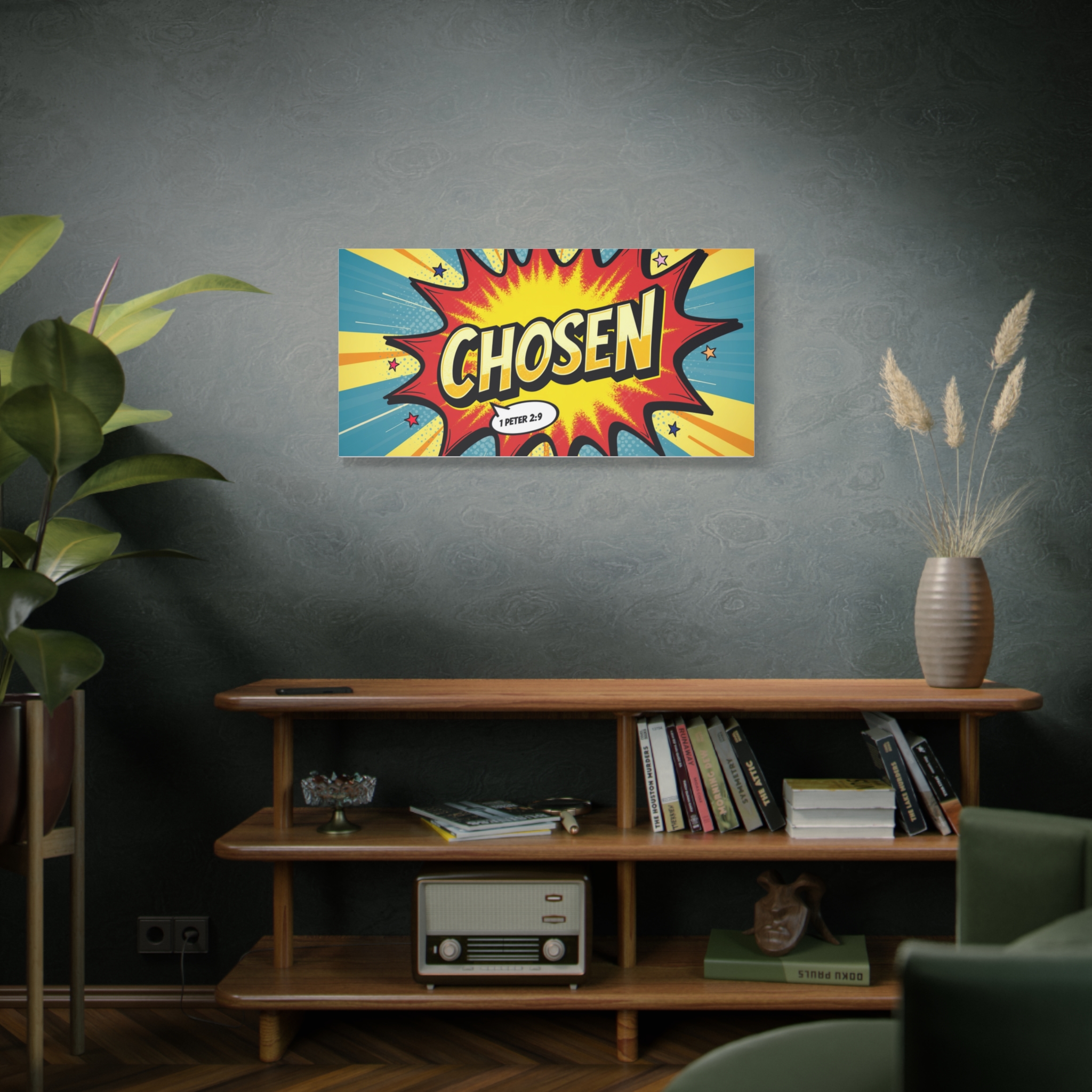 Chosen Comic Pop Art Canvas Wall Art – 1 Peter 2:9 Inspirational Scripture Print - Image 5