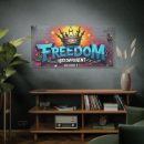 Freedom Hits Different Matte Canvas Wall Art – Galatians 5:1 Christian Inspirational Decor